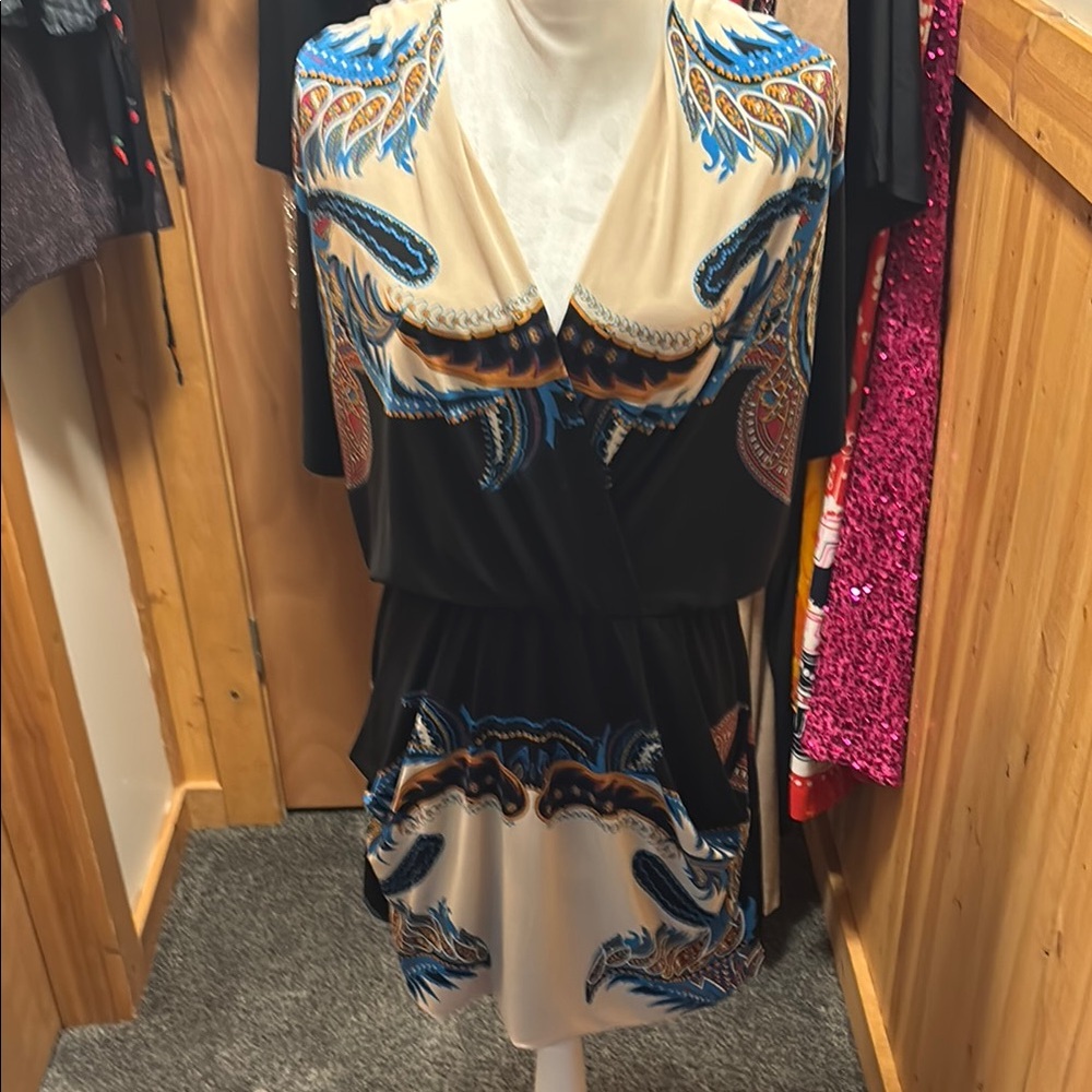 Elegant Multicolor Wrap Dress